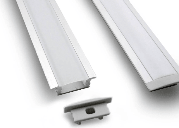 Perfil de Aluminio Para Cinta LED 2mt. ELEGANTE CON TAPA - Imagen 2