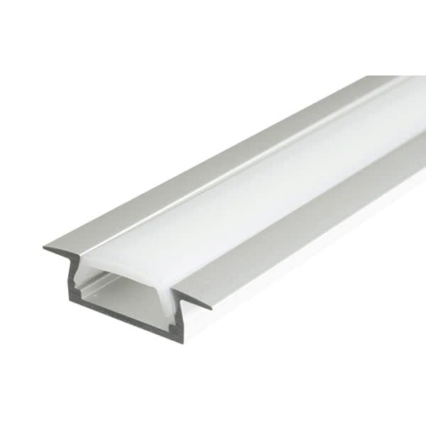 Perfil de Aluminio Para Cinta LED 2mt. ELEGANTE CON TAPA - Imagen 3