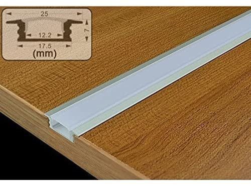 Perfil de Aluminio Para Cinta LED 2mt. ELEGANTE CON TAPA - Imagen 4