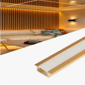 Perfil de Aluminio Para Cinta LED 2mt.  ELEGANTE CON TAPA