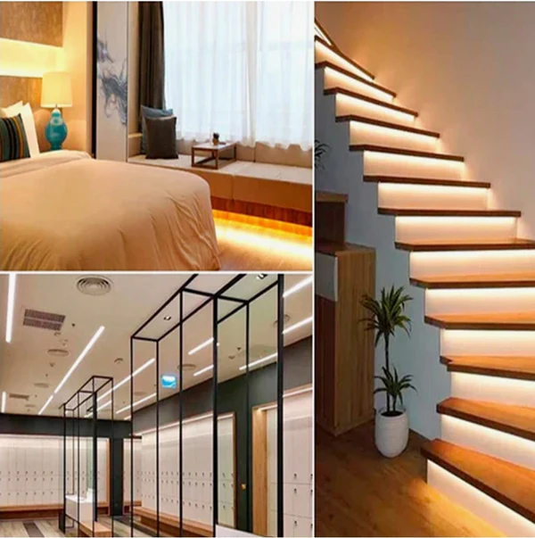 Perfil de Aluminio Para Cinta LED 2mt. ELEGANTE CON TAPA - Imagen 6