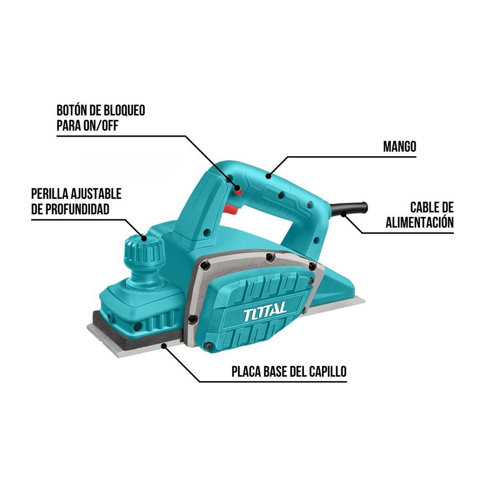 CEPILLO CARPINTERO ELECTRICO 550w TOTAL - Imagen 3