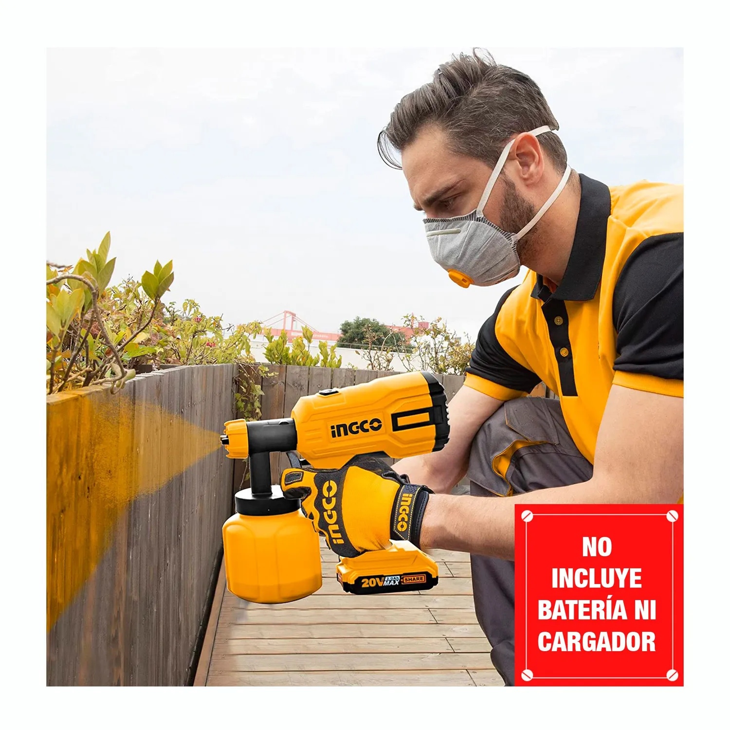 PISTOLA INALAMBRICA PARA PINTAR INGCO 20V - Imagen 5