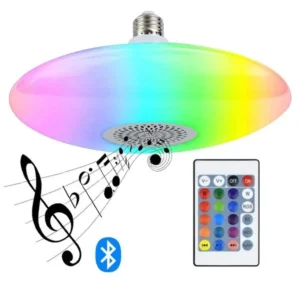Foco PARLANTE Led Ahorrador BLUETOOTH 48W BLANCA Y COLORES