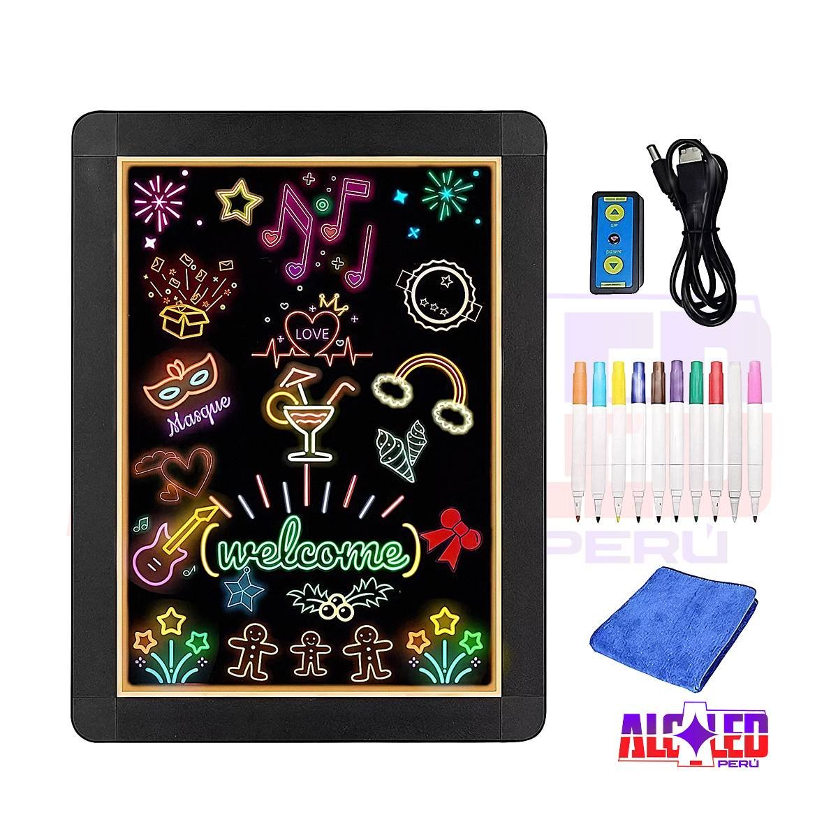 PIZARRA LED 60X80CM CON BATERÍA - Imagen 3