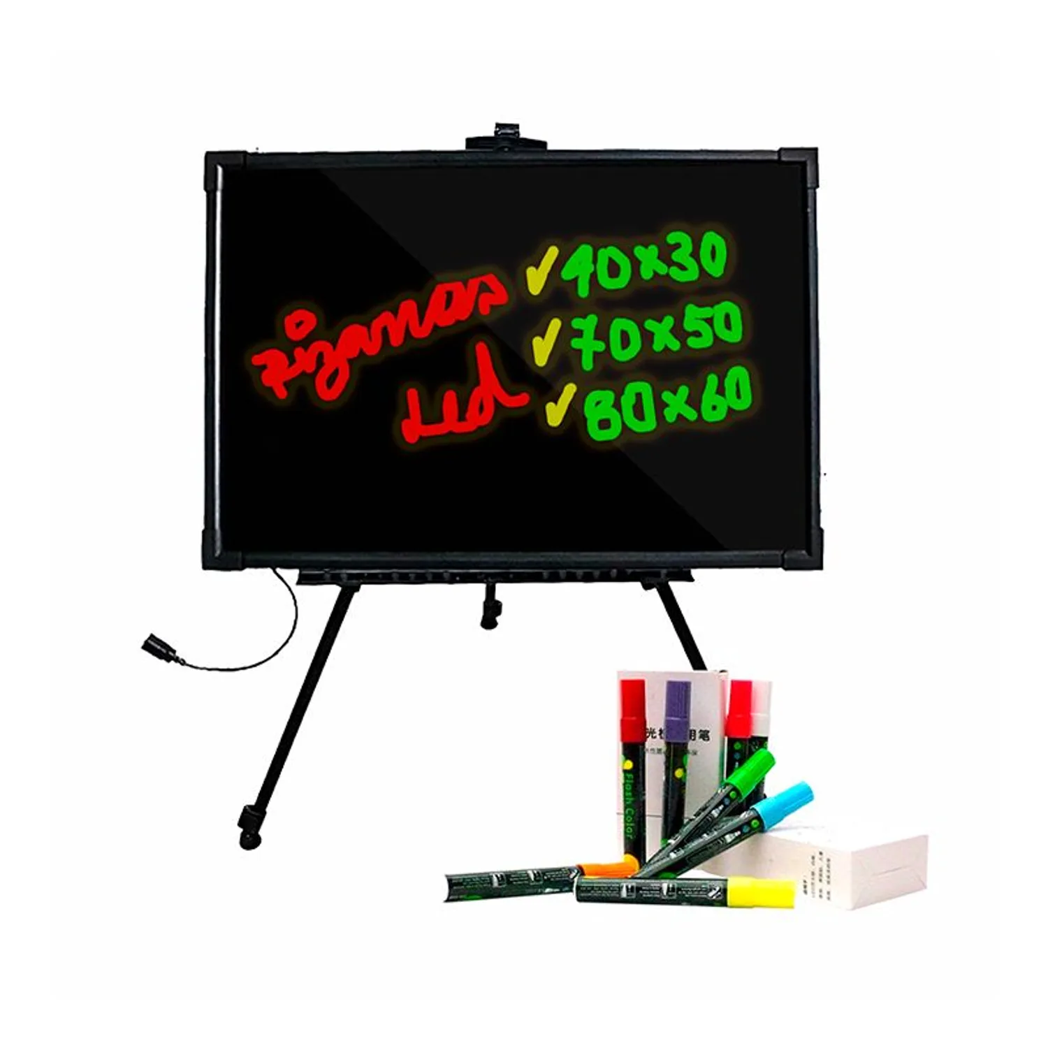 PIZARRA LED 60X80CM CON BATERÍA - Imagen 5