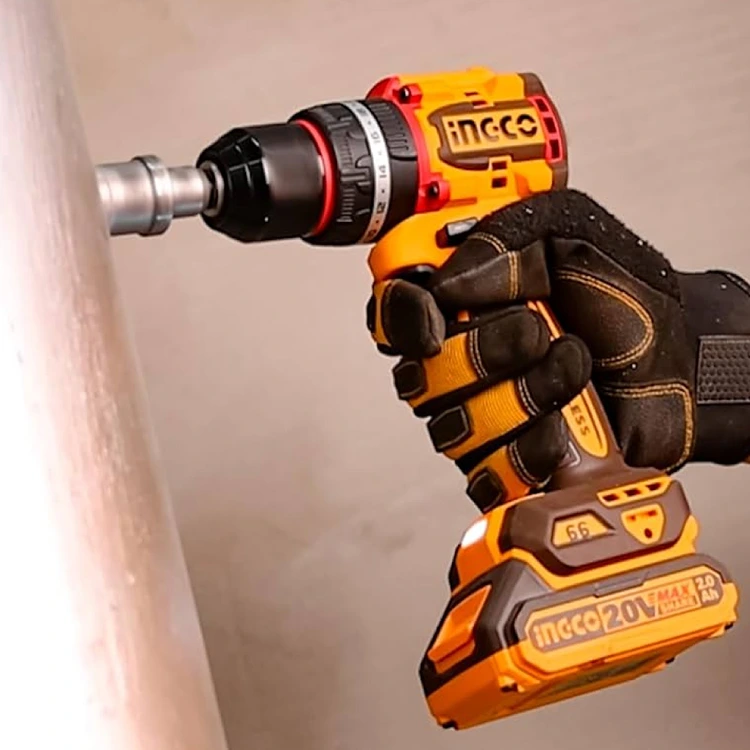 KIT BRUSHLESS INGCO PERCUTOR 20V 66NM + AMOLADORA 20V 1000W + ROTOMARTILLO 20V 2.5J - Imagen 3