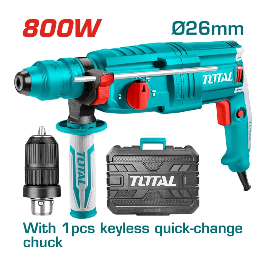 ROTOMARTILLO SDS PLUS "TOTAL" 800 W. 2.5J