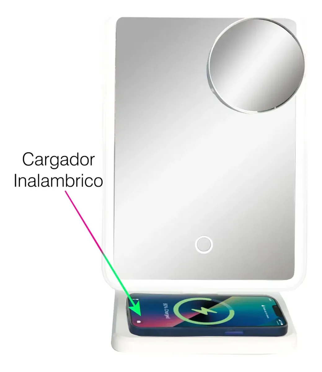 Espejo con parlante y cargador - Imagen 3